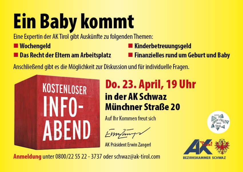 Ein Baby kommt